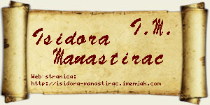Isidora Manastirac vizit kartica